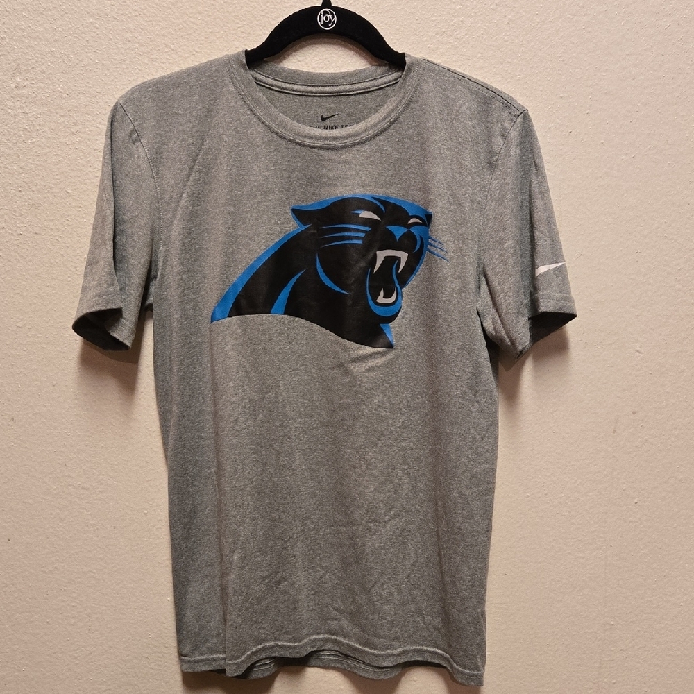 Nike Carolina Panthers NFL Dri-FIT T-Shirt Men’s Small Gray Football Logo